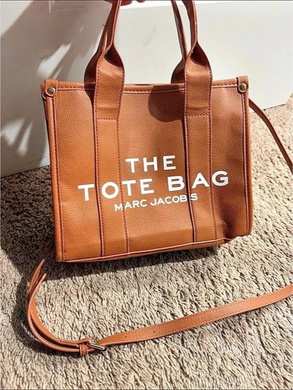 Marc Jacobs The Leather Small Tote Bag Brown